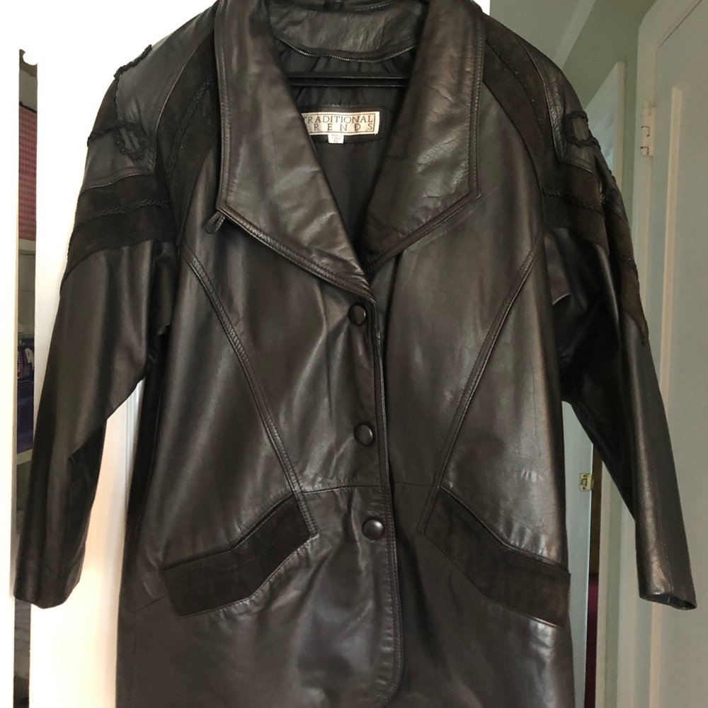 Ladies Black Leather jacket with lining